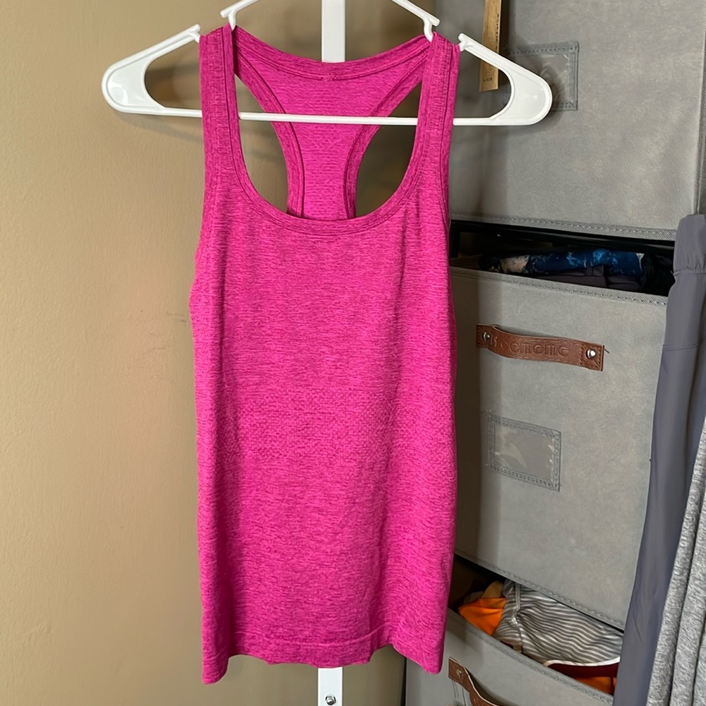 Lululemon Swiftly Tech Racerback Tank Top Sz 4 Pow Pink Ripened Raspberry 448